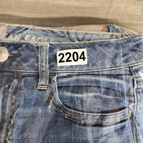 American Eagle Jegging Jeans Womens 6 Long Tall Blue Denim Super Stretch 2204 - Picture 11 of 11